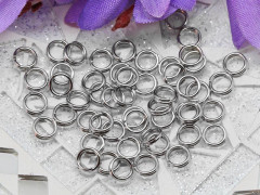 (СКИДКИ!!!) Колечки двойной крутки 6мм цвет никель (Iron)(100шт)