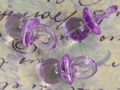 Подвеска Соска 02 3D 19,5*10*10мм сиреневая прозрачная (акрил)