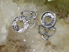 Пуссеты (&quot;гвоздики&quot;) №116 с сеттингом 8мм 17*15,5*11,5мм античное серебро (литьё) (1 пара)