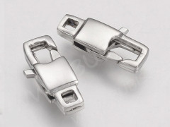 Замочек карабин №097 прямоугольный 15*7*3,5мм цвет платины (Хирургическая сталь)