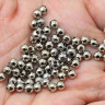 Купить (СКИДКИ!!!) Бусина Шарик металлический 5мм цвет платины (Iron) (100шт.) с доставкой по России