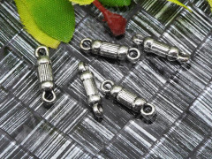 (СКИДКИ!!!) 047 Коннектор Палочка рифлёная 13,5*3*3мм античное серебро (литьё) (10шт.)