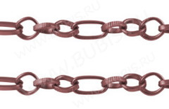 Цепочка I013 звенья 6*3,5мм и с узором 4,3*3,3мм античная медь (Iron) (50см)