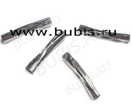 Трубочка металлическая 26 29*5мм для шнура с отверстием никель (Iron)