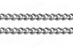 Цепочка C13 тонкая закрученная звено 1,8*1,2мм цвет платины (Brass) (50см)