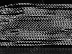 Цепочка C13 тонкая закрученная звено 1,8*1,2мм цвет платины (Brass) (50см)