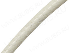 Вощёный полиэстеровый шнур &quot;корейский&quot; 3мм белый (1м)