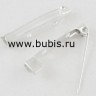 Купить (ОПТ) Основа (заготовка) для броши №23 Булавка 2 отверстия 30*6*5мм серебристая (Iron) (100шт) с доставкой по России