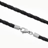 Шнур с замочком 35 детский плетёный кожаный круглый 3мм черный (35см)(кожа+хирургическая сталь) Купить Шнур с замочком 35 детский плетёный кожаный круглый 3мм черный (35см)(кожа+хирургическая сталь) с доставкой по России