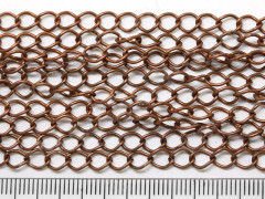 Цепочка I050 простая кручёная звено 6*5мм античная медь (Iron) (50см)