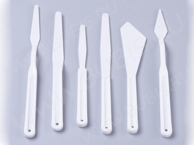 Набор стеков 14 для лепки 14,7-19см белые (инструменты для моделирования) (6шт.)