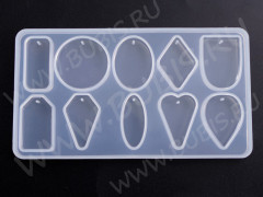 Молд 099 для эпоксидной смолы 169*93*7,5мм Подвески и Кулоны (силикон)