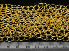 Цепочка I049 простая кручёная звено 8*6мм золотистая (Iron) (50см)