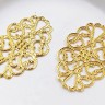 Декоративный элемент 106 коннектор резной 31,5*20*0,6мм золотистый (Iron) Купить Декоративный элемент 106 коннектор резной 31,5*20*0,6мм золотистый (Iron) с доставкой по России