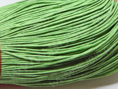 Вощёный х/б шнур 1мм светло-зелёный (5м)
