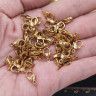 Купить Замочек карабин №056-G 9*5*2,5мм золотистый Real Gold Plated (LUX Китай)(Хирургическая сталь) с доставкой по России