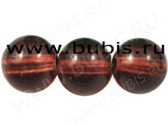 Бусина округлая 7мм коричневая прозрачная (стекло) (10шт.)