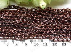 Цепочка I102 простая кручёная звено 7*5мм античная медь (Iron) (1м)