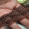 Купить Цепочка I102 простая кручёная звено 7*5мм античная медь (Iron) (1м) с доставкой по России