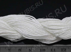 (СКИДКИ!!!) Нейлоновый шнур 01 круглый 1мм белый (24м)