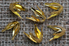 Шапочка тонкая 083 простая 15 Тюльпанчик 12,5*8мм золотистый (Iron)