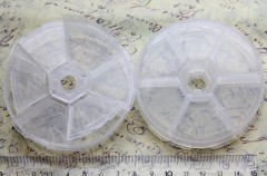 Контейнер для хранения 02 6 секций с крышками 7,7*7,7*1,9см прозрачный (пластик)