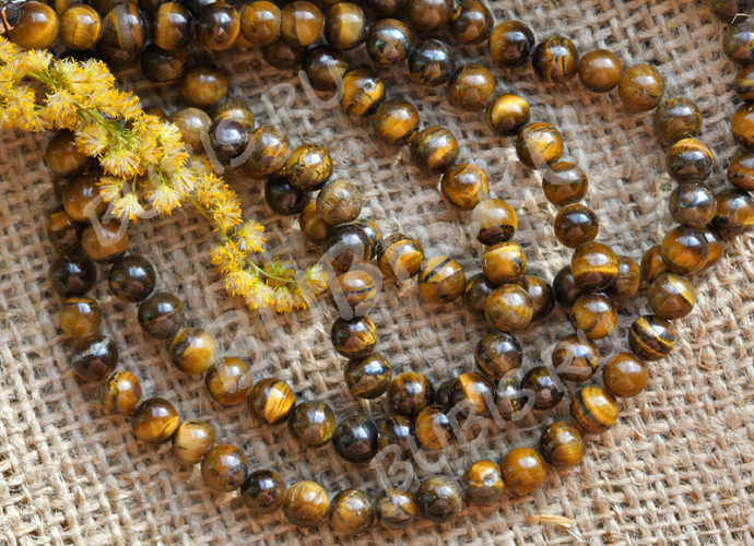 (СКИДКИ!!!) Бусина округлая 3мм Тигровый глаз (камни) (10шт)