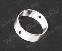 Декоративный элемент Овал скошенный 13*13*2мм серебристый (Brass)