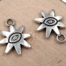 Купить Подвеска Звёздочка 17 3D двусторонняя с глазом 15*12*2,5мм античное серебро (литьё) с доставкой по России