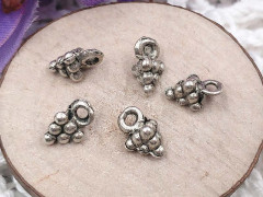 (ОПТ) Подвеска Виноградик 03 3D 8*5*5мм античное серебро (литьё) (100шт.)