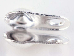 (СКИДКИ!!!) Зажимы №37 Калотты Концевики 4*2мм серебристые (Iron) (100шт)