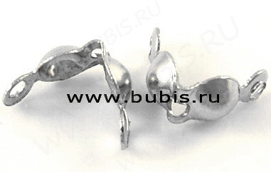 (СКИДКИ!!!) Зажимы №22 Калотты укреплённые 7,5*4мм цвет платины (Iron) (50шт.)