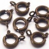 Купить Замочек карабин №055 кольцо круглый 13*11*2мм античная бронза (Brass) с доставкой по России