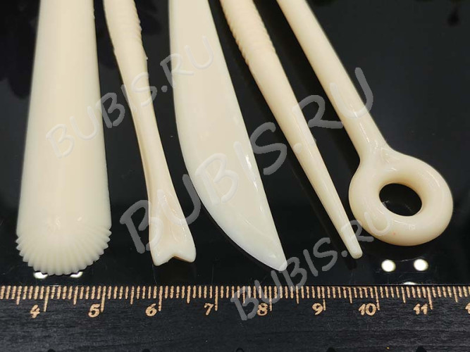 Набор стеков 11 для лепки 13см бежевые (инструменты для моделирования) (5шт.)