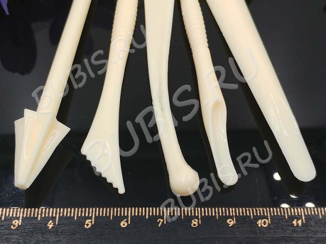 Набор стеков 11 для лепки 13см бежевые (инструменты для моделирования) (5шт.)