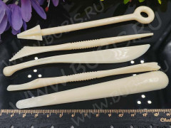 Набор стеков 11 для лепки 13см бежевые (инструменты для моделирования) (5шт.)