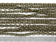 Цепочка I071 с узором звено 3*2мм античная бронза (Iron) (50см)