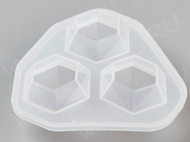 Молд 100 для эпоксидной смолы 3 Кристалла Бриллианта 29*29*24мм (силикон)