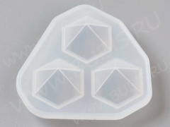 Молд 100 для эпоксидной смолы 3 Кристалла Бриллианта 29*29*24мм (силикон)