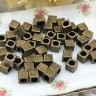 Купить Бусина 198 Кубик маленький 4*4*4мм античная бронза (литьё) (10шт.) с доставкой по России
