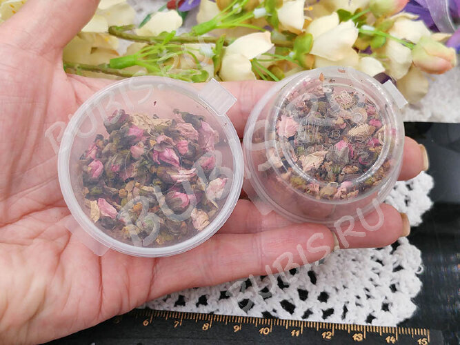 Сухие цветы 24 Бутоны персикового дерева в коробочке (натуральные цветы)