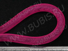 Нейлоновая ювелирная сетка 8мм яр.розовая (шнуры) (1м)
