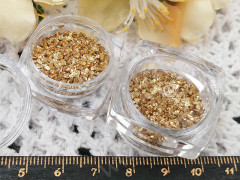 Наполнение для смолы и бутылочек 121 Крошки стеклянные Bubis Crafts 1-3мм золотистые в контейнере (декор)