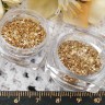 Купить Наполнение для смолы и бутылочек 121 Крошки стеклянные Bubis Crafts 1-3мм золотистые в контейнере (декор) с доставкой по России
