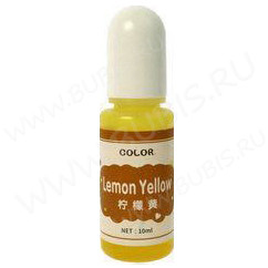 Краситель 01 Колер для смолы прозрачный Лимонно-Желтый Lemon Yellow (Transparent Colorant)(10мл)