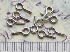 (СКИДКИ!!!) Штифт винтовой 05 толстый 8*4*1,1мм цвет платины (Iron) (50шт.)