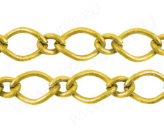Цепочка I006 звенья 5,5*3,5мм и 3*2,5мм золотистая (Iron) (50см)