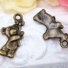 Подвеска Мишка 05 с цветочком 19,5*10*2мм античная бронза (литьё) Купить Подвеска Мишка 05 с цветочком 19,5*10*2мм античная бронза (литьё) с доставкой по России