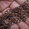 Купить Цепочка I103 с простым плетением звено 8*5,5мм античная медь (Iron) (1м) с доставкой по России