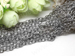 Цепочка S01 Ювелирная сталь 6*4,5*1,2мм цвет платины (Хирургическая сталь) (50см)